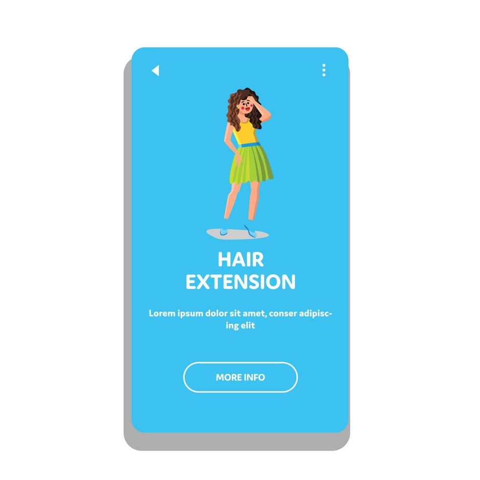 extension de cheveux femme salon de beauté procédure vecteur