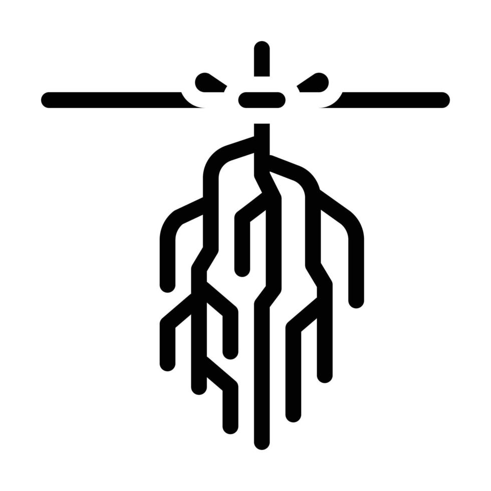 plante médicinale racine glyphe icône illustration vectorielle vecteur