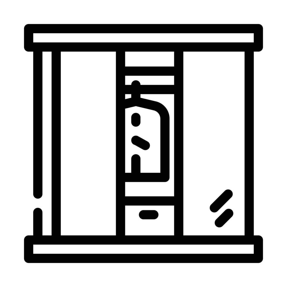 armoires armoires meubles ligne icône illustration vectorielle vecteur