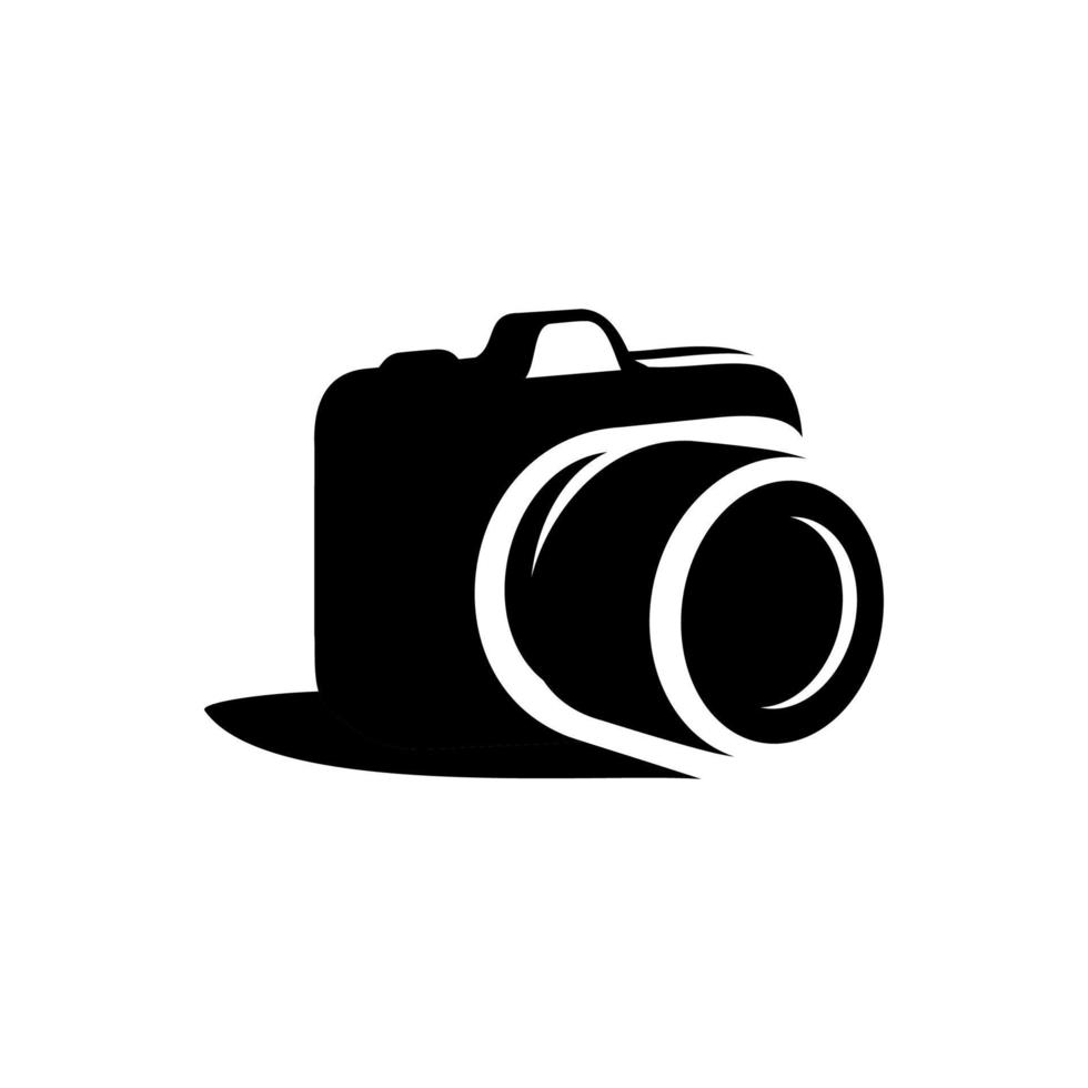 conception de caméra vectorielle sur fond blanc, icône de la photographie vecteur