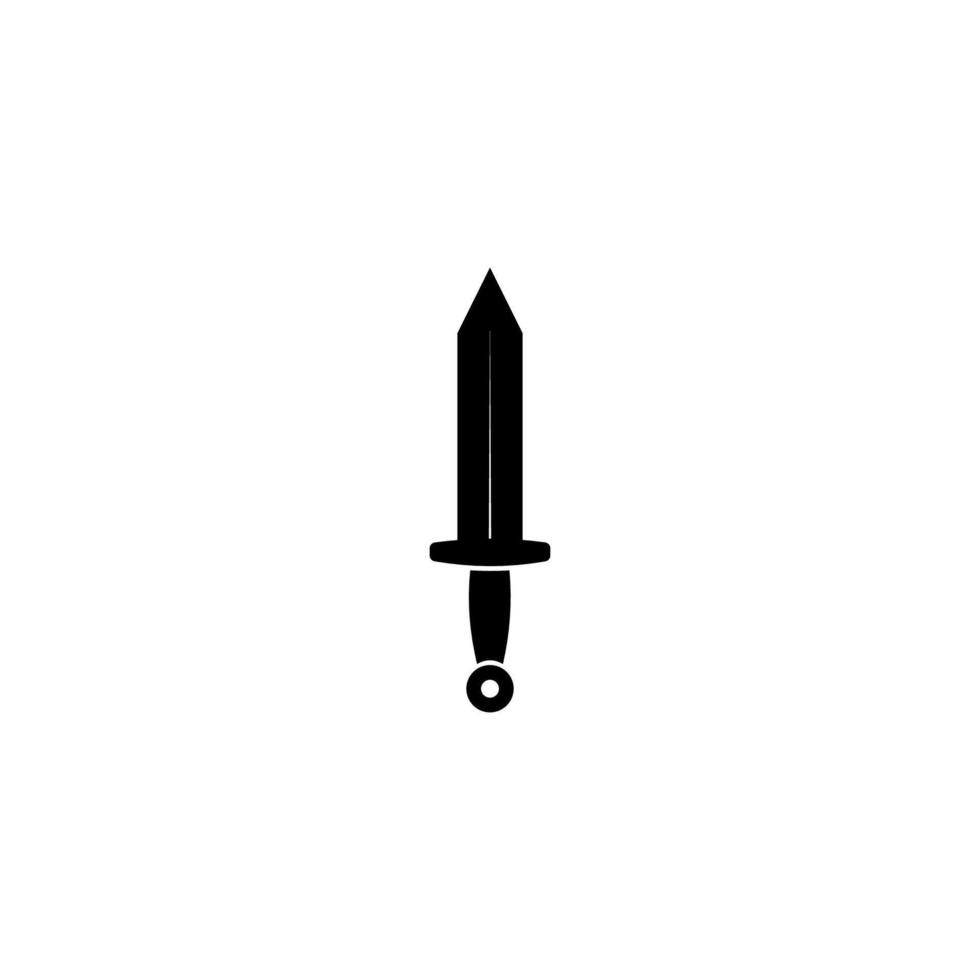 une icône de coutelas isolée sur fond blanc. silhouette de conception d'armes d'épée de guerrier fantastique. illustration vectorielle de logo. poignards et couteaux tirés à la main. projet de fichier eps 10 vecteur