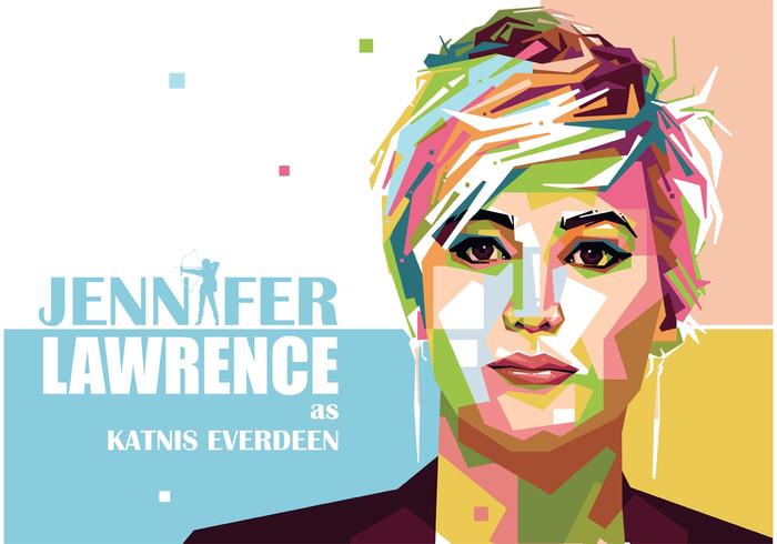 Jennifer Lawrence Vector Portrait
