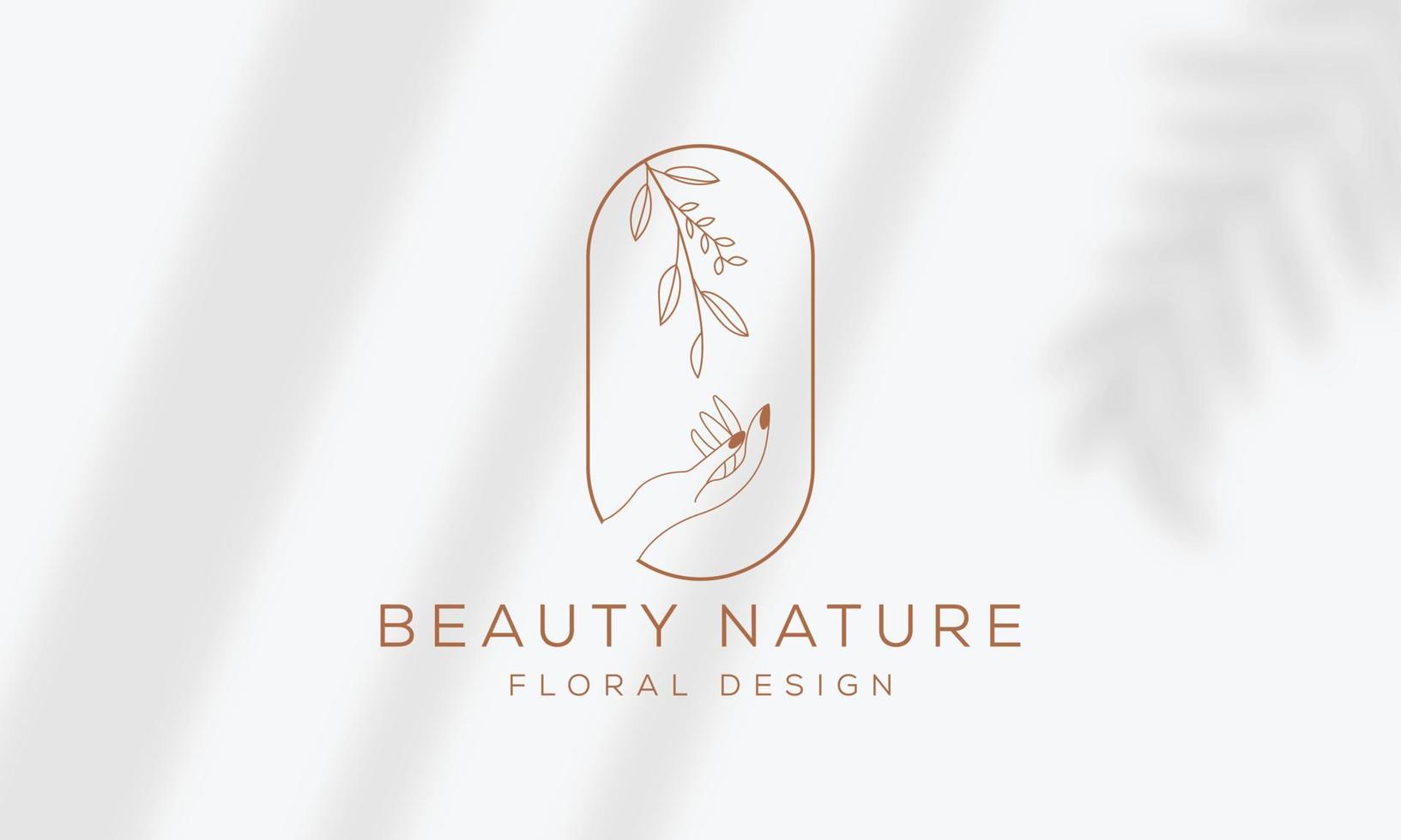 logo dessiné à la main d'élément floral botanique avec fleur et feuilles sauvages. logo pour spa et salon de beauté, boutique, magasin bio, mariage, designer floral, intérieur, photographie, cosmétique. vecteur