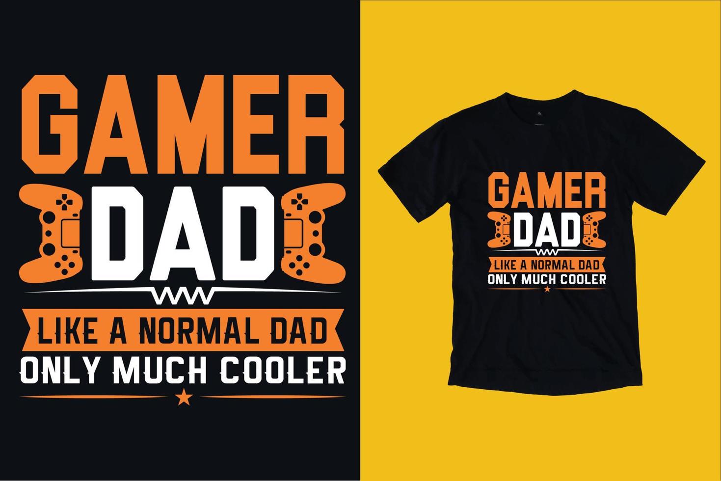 conception de t-shirt papa gamer vecteur