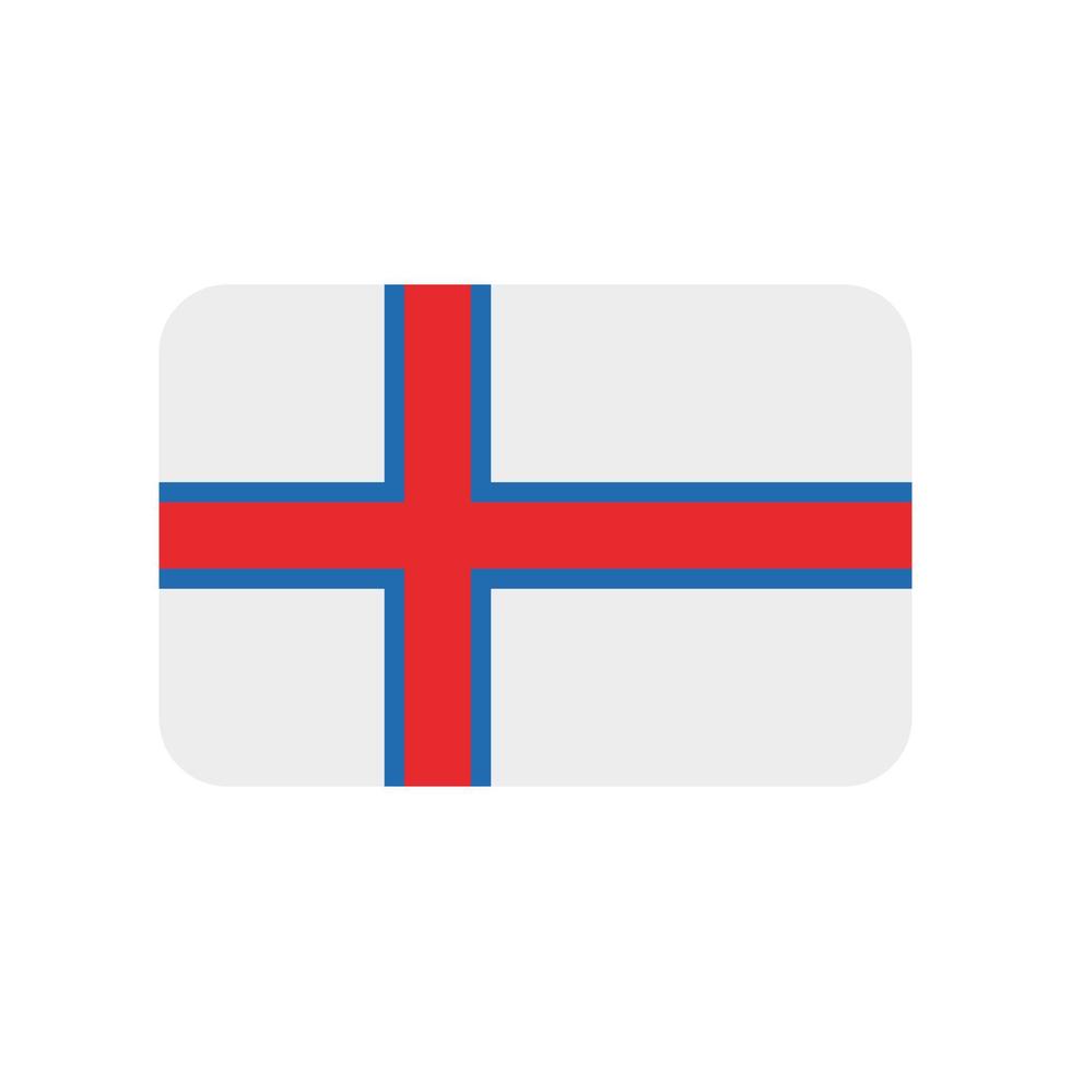 icône de vecteur de drapeau des îles féroé isolé sur fond blanc