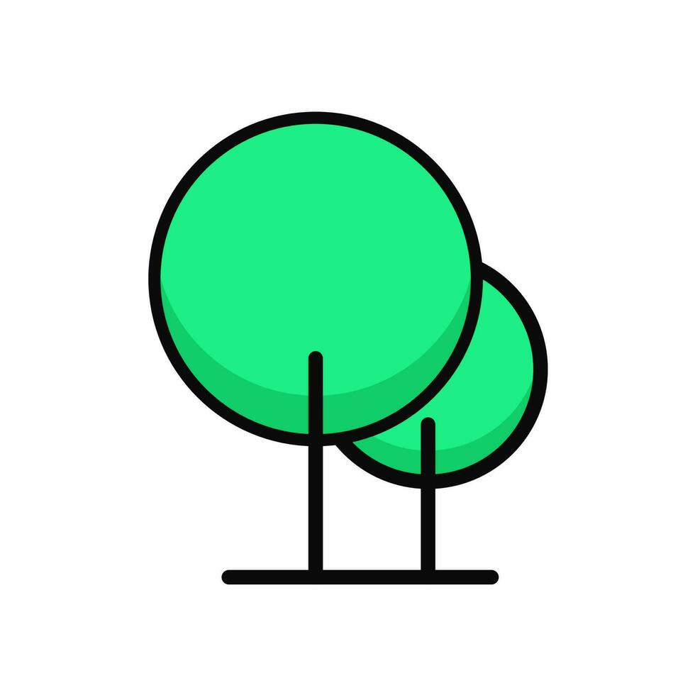 icône de l'arbre. logo de l'arbre. illustration vectorielle. isolé sur fond blanc. trait modifiable vecteur