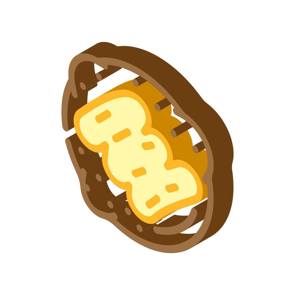 biscuits au beurre d'arachide icône isométrique illustration vectorielle vecteur