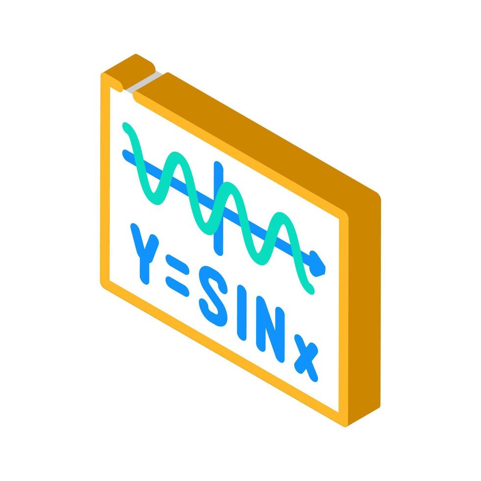 formule de trigonométrie icône isométrique illustration vectorielle vecteur