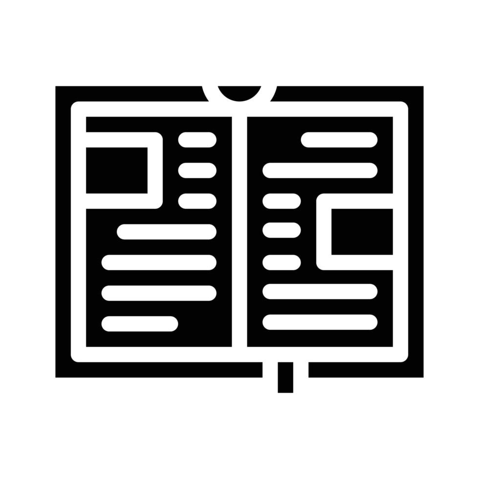 littérature livre leçon glyphe icône illustration vectorielle vecteur