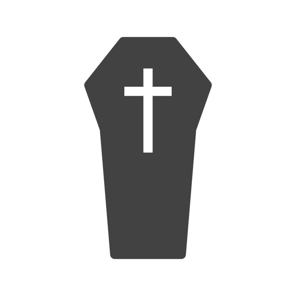 icône noire de glyphe de cercueil ii vecteur
