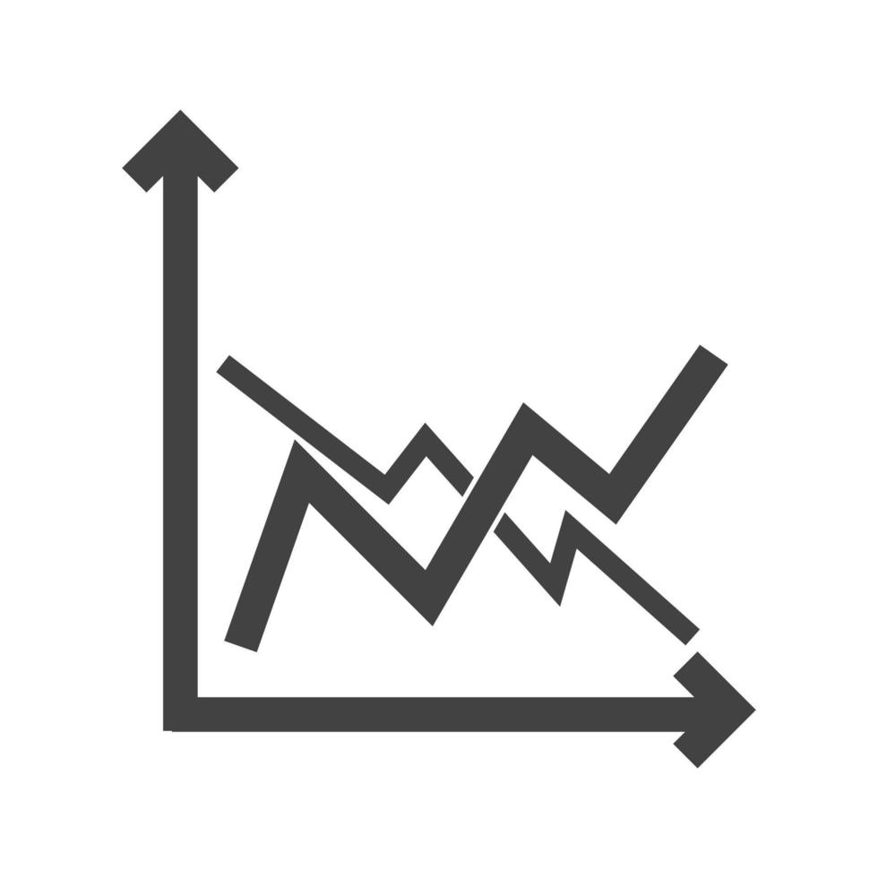 icône noire de glyphe de graphiques de fréquence vecteur