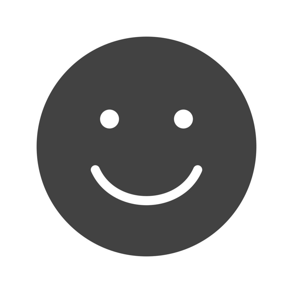 icône noire de glyphe de client heureux vecteur