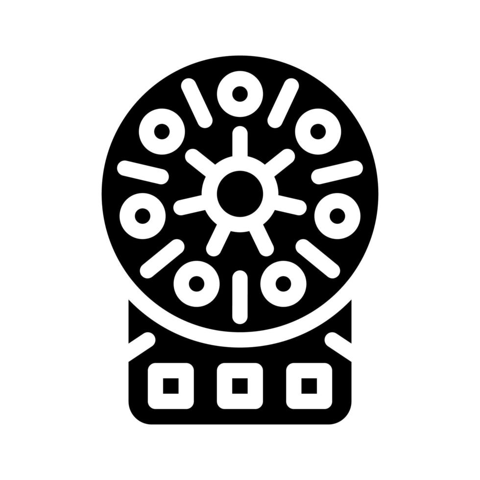 Centrifugeuse équipement de laboratoire glyphe icône illustration vectorielle vecteur