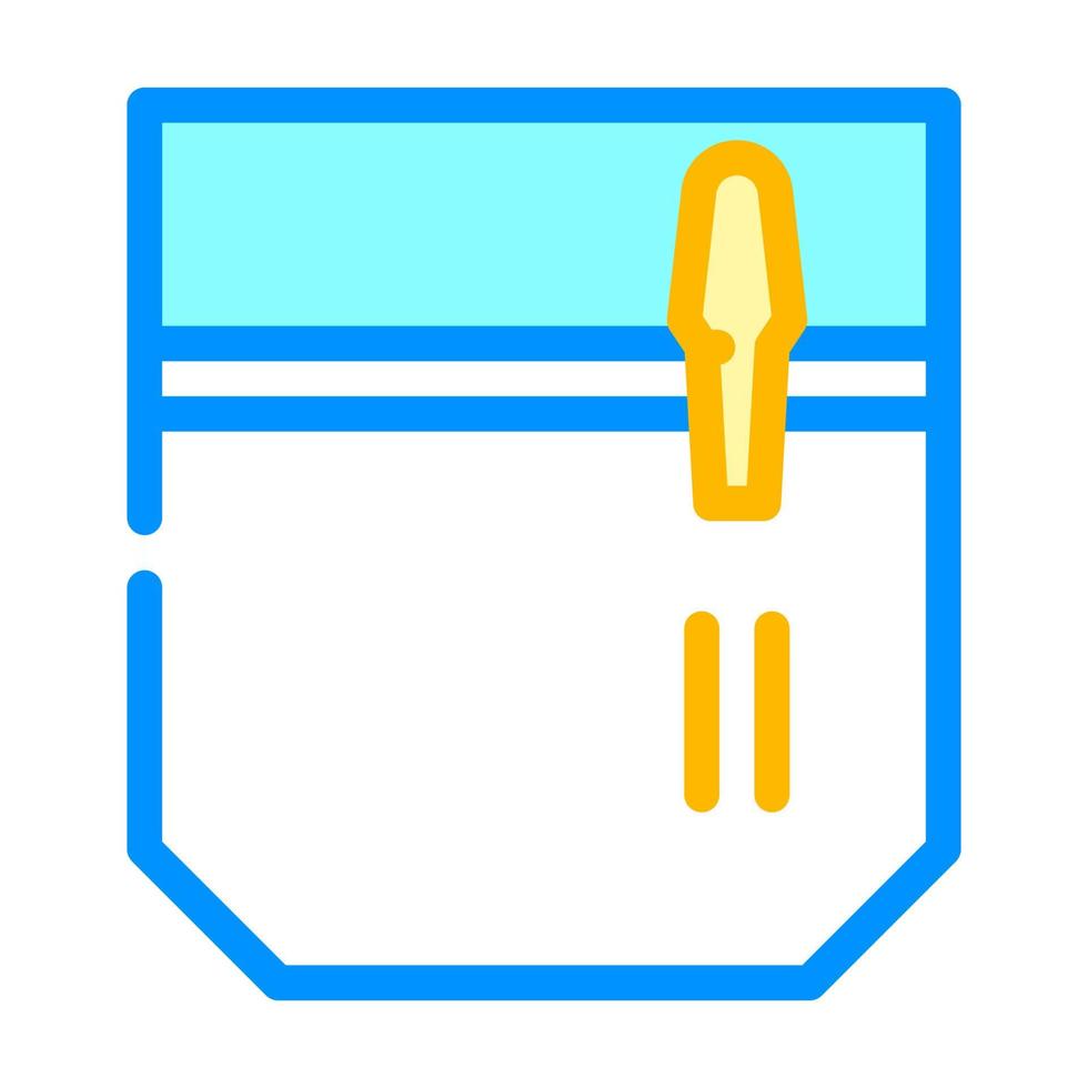 crayon et stylo transportant l'icône de couleur de poche illustration vectorielle vecteur