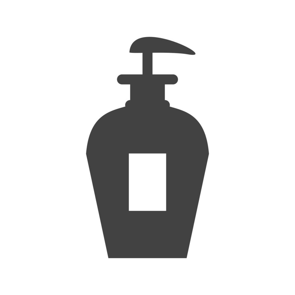 icône noire de glyphe de savon de lavage des mains vecteur