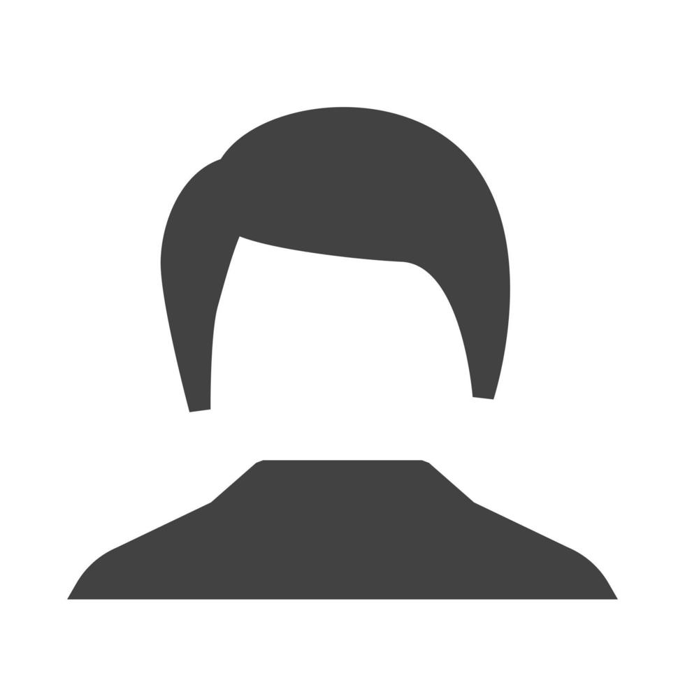 icône noire de glyphe utilisateur vecteur