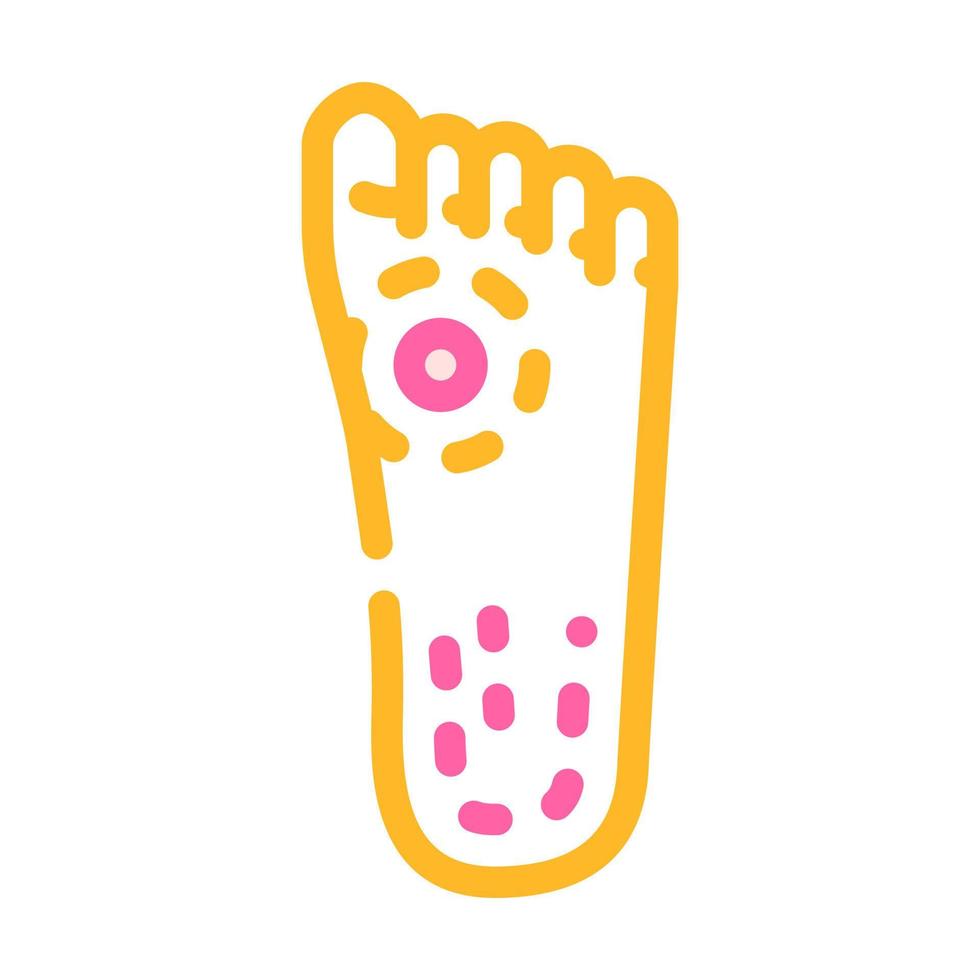 cal sur l'illustration vectorielle de l'icône de couleur de pied vecteur