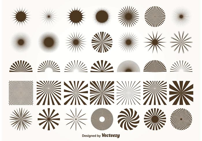 Formes de sunburst vector