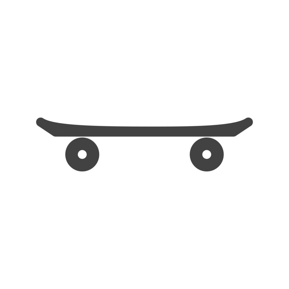 icône noire de glyphe de planche à roulettes vecteur