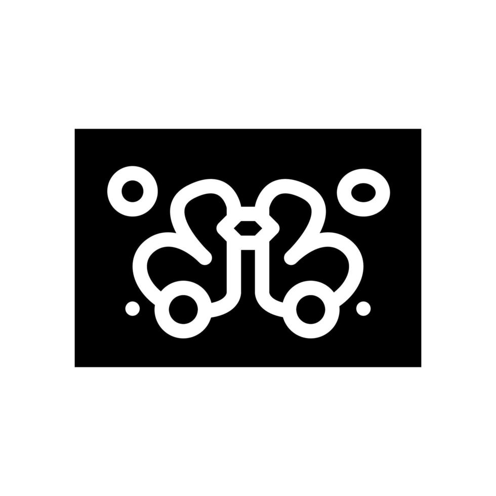 test de rorschach icône glyphe noir illustration vectorielle vecteur