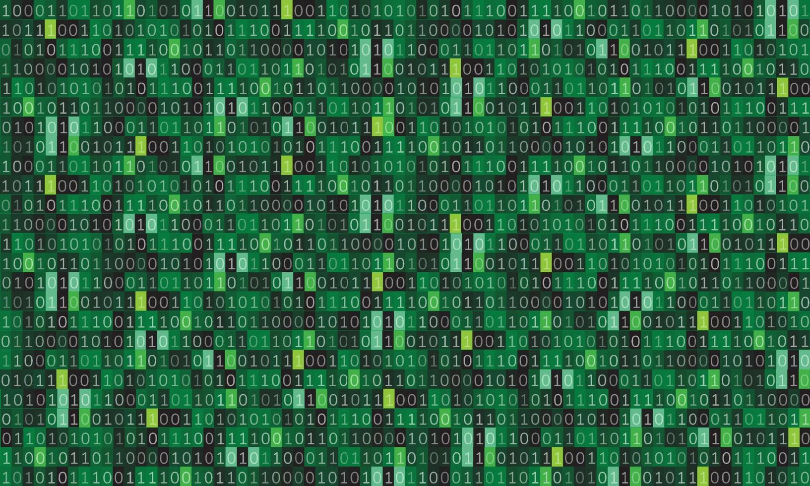 conception d'art de fond de matrice d'ordinateur de code binaire. chiffres à l'écran. données graphiques de concept abstrait, technologie, décryptage, algorithme, élément de cryptage - vecteur