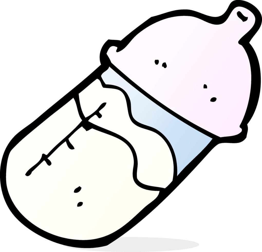 bouteille de lait bébé dessin animé vecteur