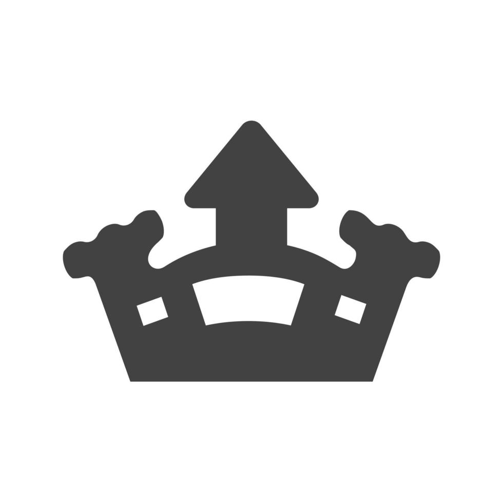 icône noire de glyphe de château de saut vecteur