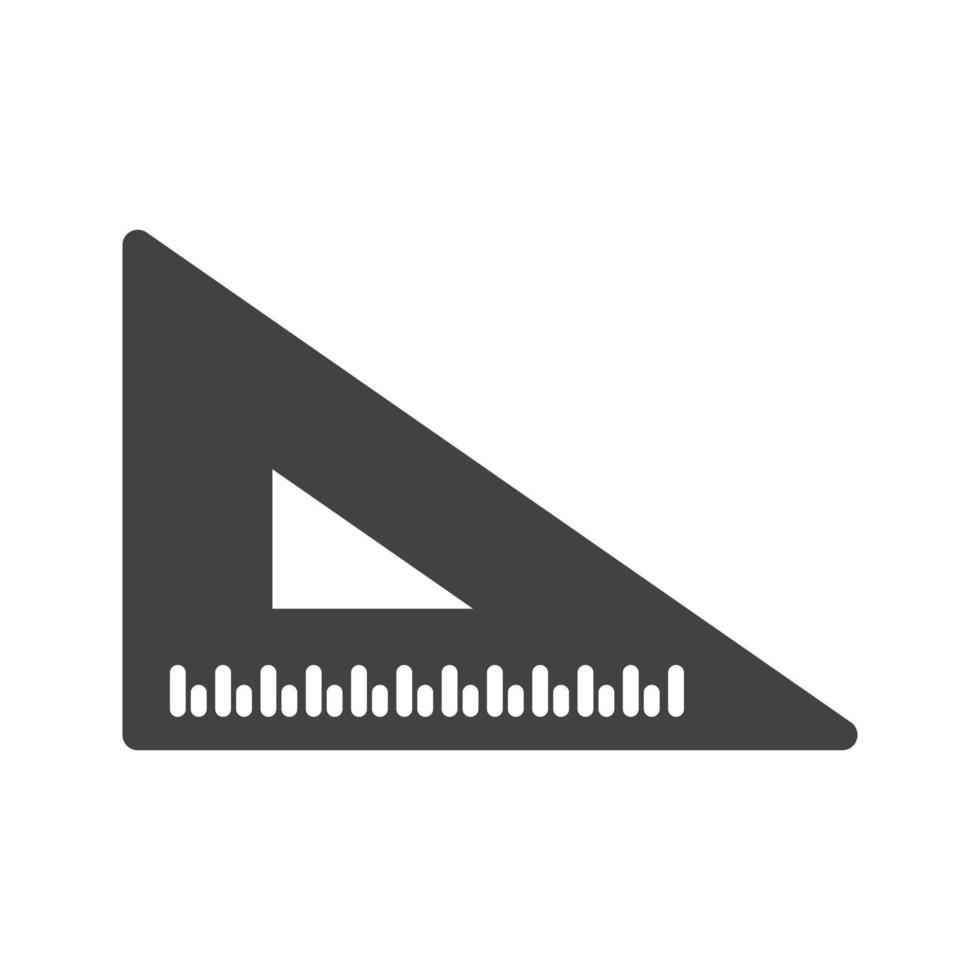 triangle règle glyphe icône noire vecteur