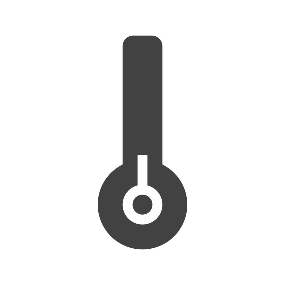 icône noire de glyphe de basse température vecteur