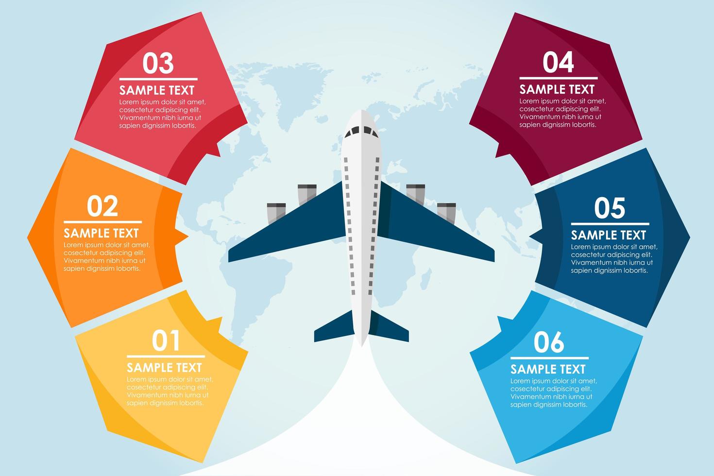 voyage en avion infographique vecteur