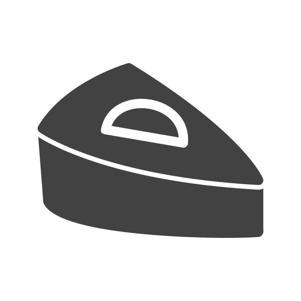 icône noire de glyphe de tarte aux pommes vecteur