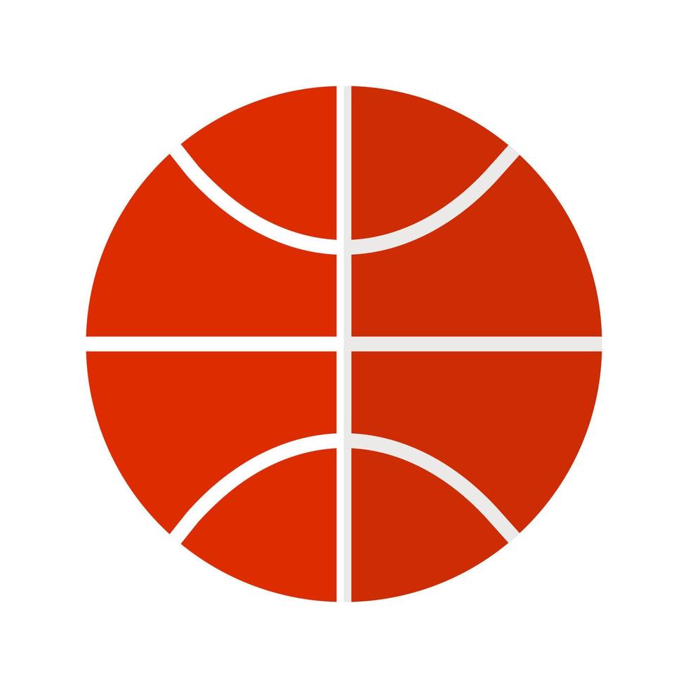 icône multicolore plate de basket-ball vecteur