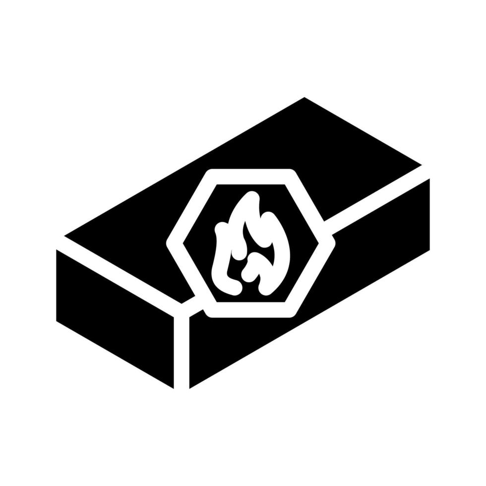 illustration vectorielle d'icône de glyphe de brique réfractaire vecteur
