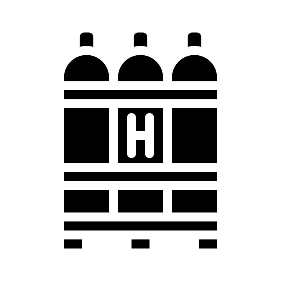 illustration vectorielle d'icône de glyphe de biogaz d'hydrogène vecteur