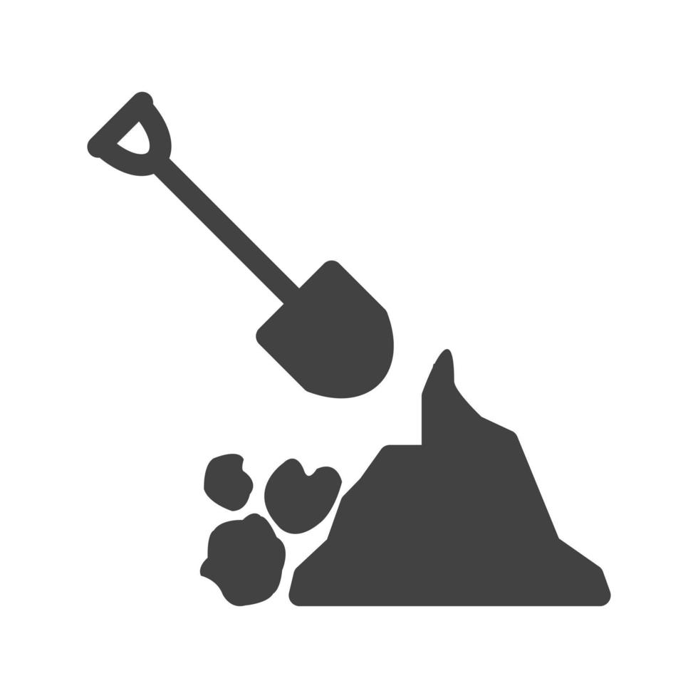 icône noire de glyphe de gestion des débris vecteur