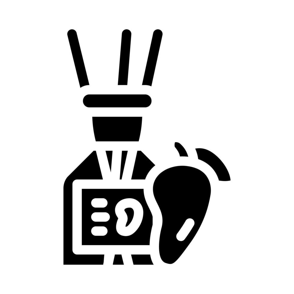 diffuseur d'arôme mangue glyphe icône illustration vectorielle vecteur