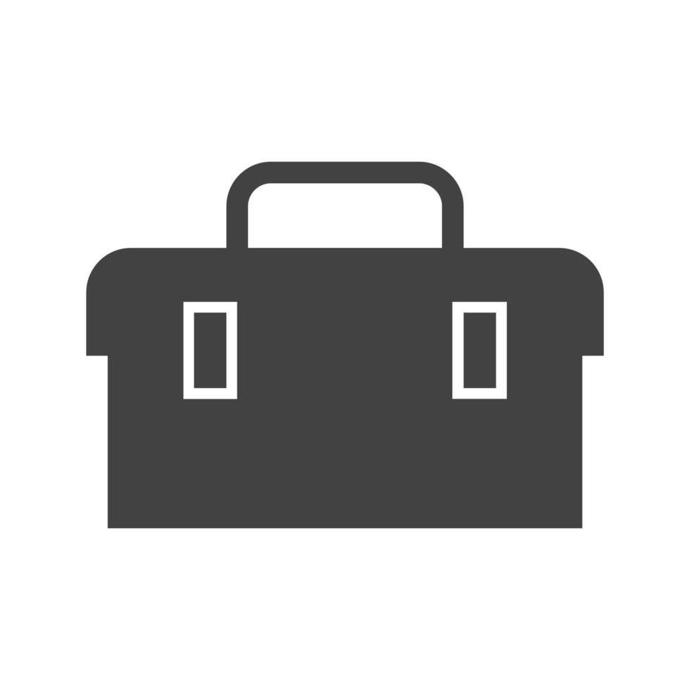 icône noire de glyphe de boîte à outils vecteur