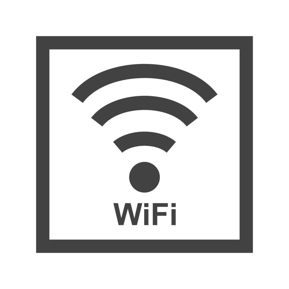 icône noire de glyphe de signe wifi vecteur