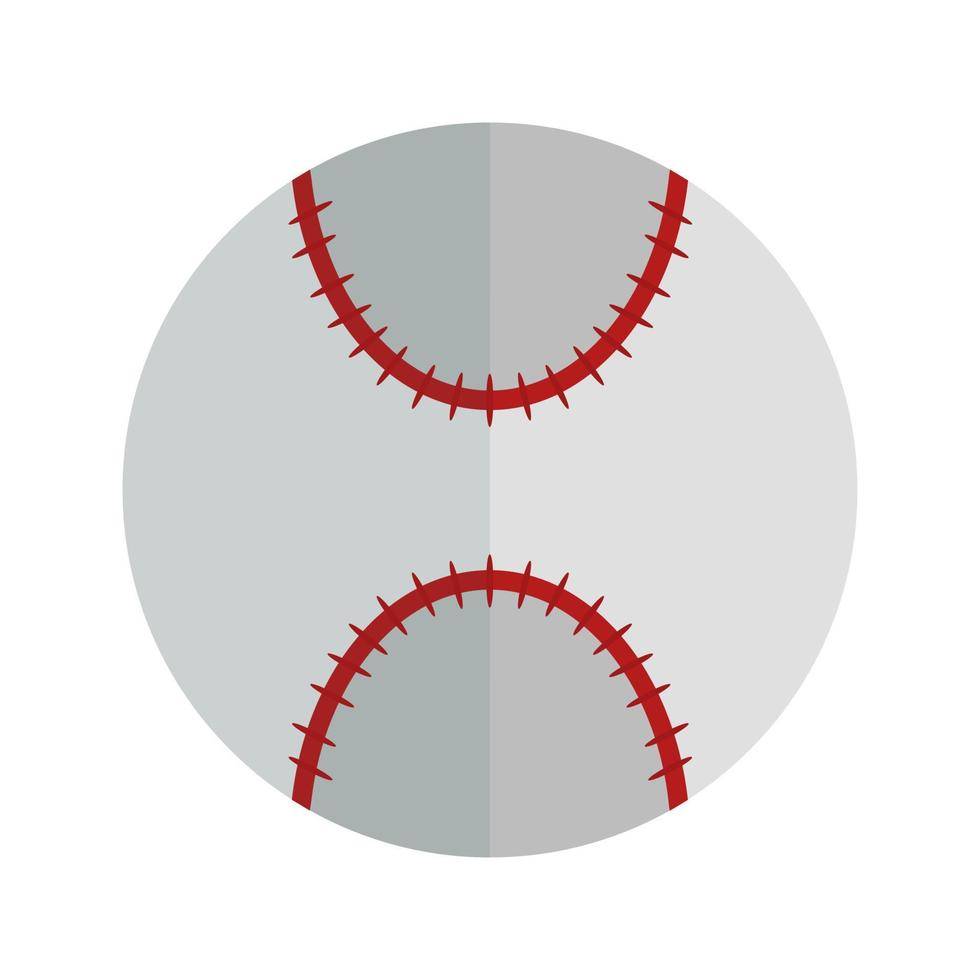 icône multicolore plate de softball vecteur