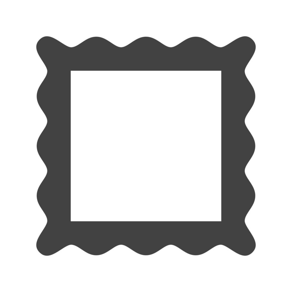 cadre i glyphe icône noire vecteur