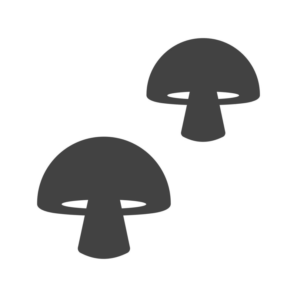 icône noire de glyphe de champignons vecteur
