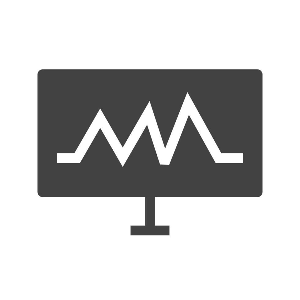 icône noire de glyphe de graphique analytique vecteur