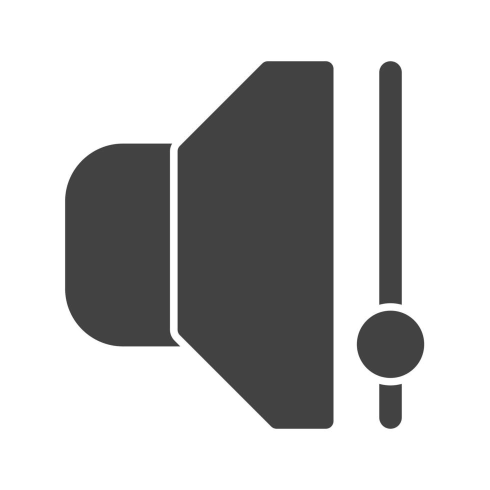 icône noire de glyphe de contrôle du volume vecteur
