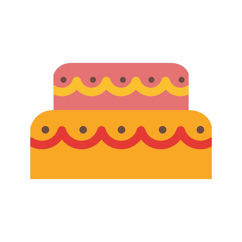 icône plate multicolore de gâteau de souris vecteur
