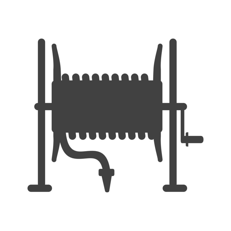 icône noire de glyphe de tuyau vecteur