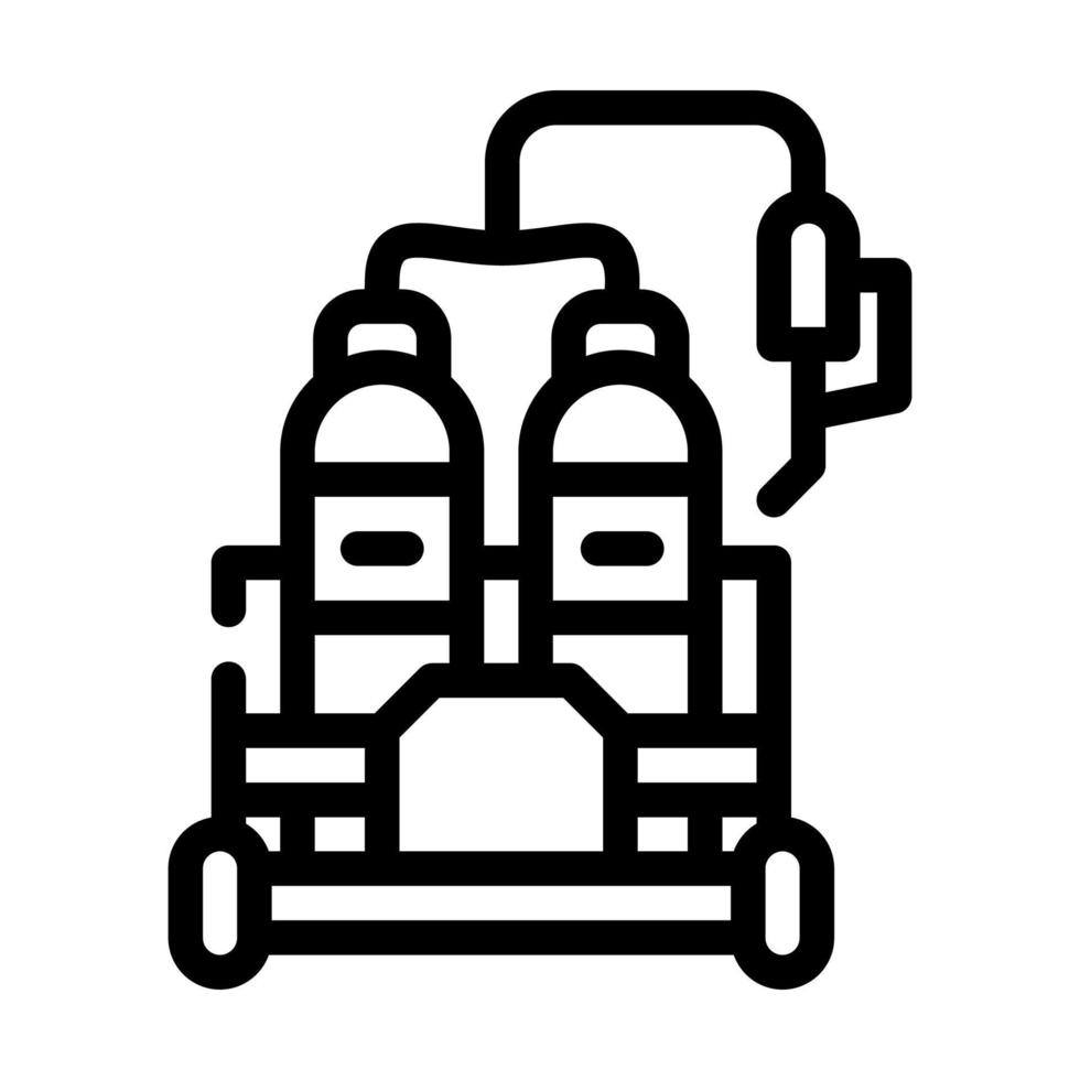 illustration vectorielle de l'icône de la ligne de soudage au gaz vecteur