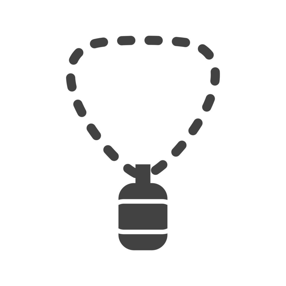 icône noire de glyphe de chaîne vecteur