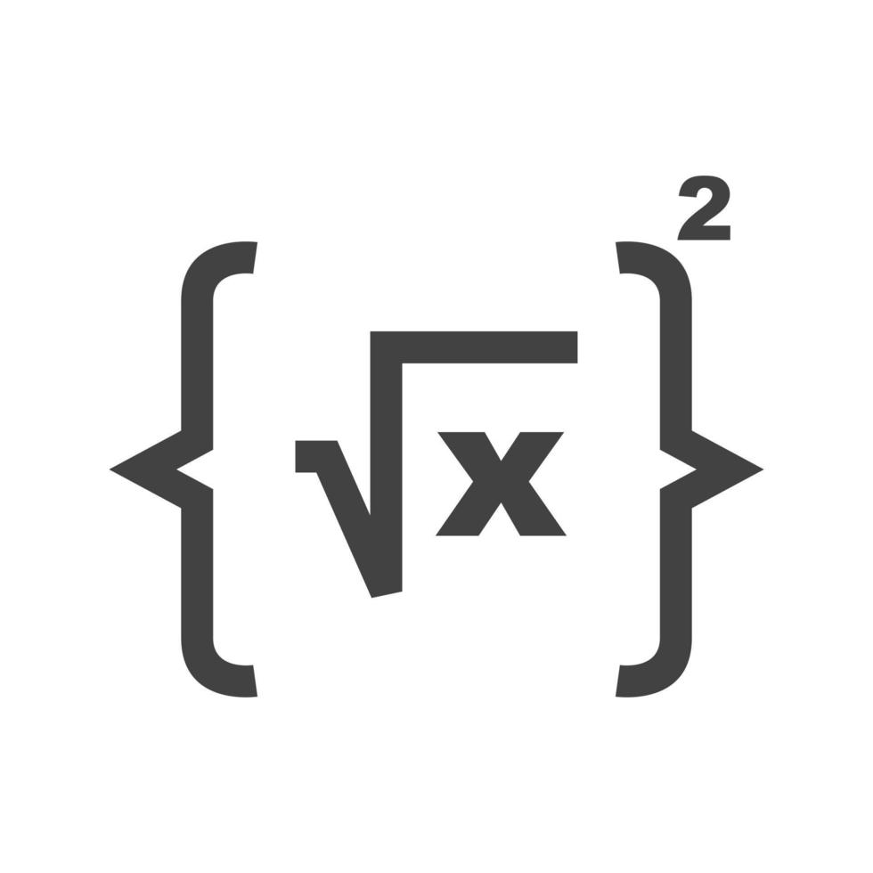 formule i glyphe icône noire vecteur