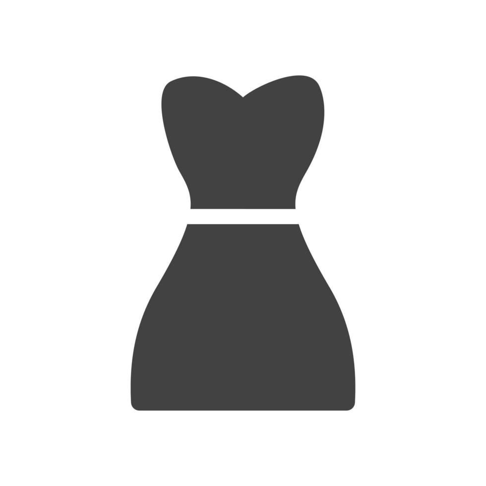 icône noire de glyphe de robe de nuit vecteur