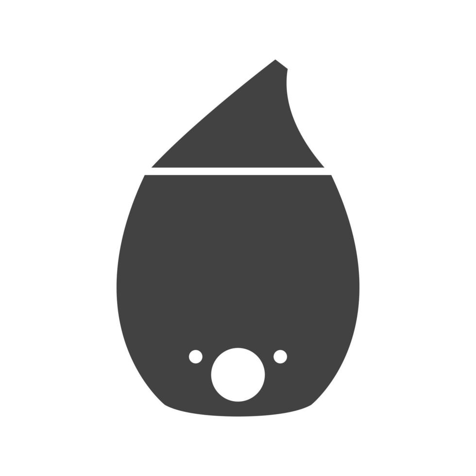 icône noire de glyphe d'humidificateur d'air vecteur